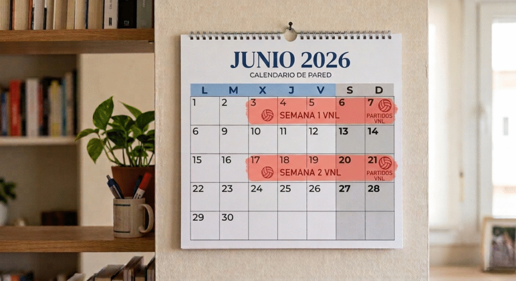 Calendario Junio 2026