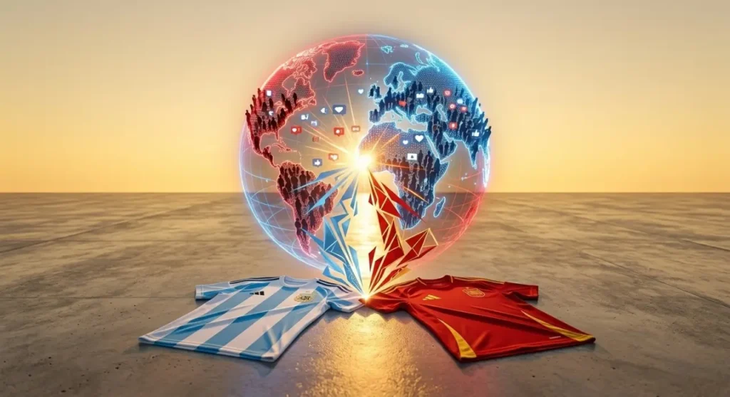 Camisetas de españa y argentina