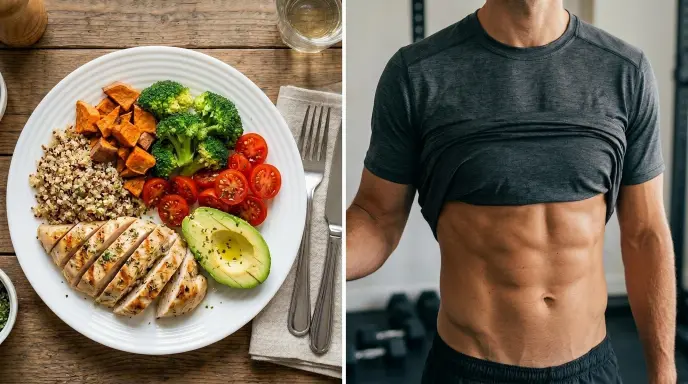 Dieta y entrenamiento para superávit calórico para principiantes y ganancia muscular