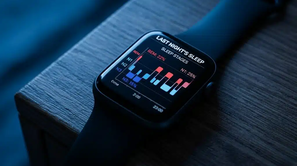 fases-del-sueno-recuperacion-muscular-reloj-inteligente-grafico-nocturno-deportista